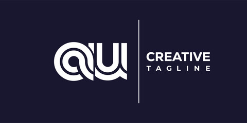A and U logo design. AU abstract Letters Logo Monogram. This logo design is the process of creating a visual symbol that represents a brand, company, or individual.