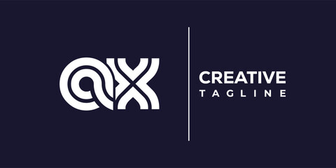A and X logo design. AX abstract Letters Logo Monogram. This logo design is the process of creating a visual symbol that represents a brand, company, or individual.