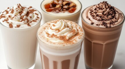 Delicious Assortment of Creamy Beverages