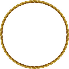 golden rope frame. round frame with gold rope © Angelica