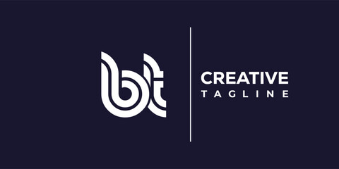 B and T logo design. BT abstract Letters Logo Monogram. This logo design is the process of creating a visual symbol that represents a brand, company, or individual. © Mahamud