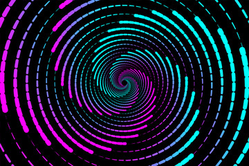 Obraz premium Dotted Spiral Vortex Background Design