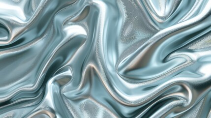 Fototapeta premium Elegant light teal turquoise abstract background with satin texture and glitter effects