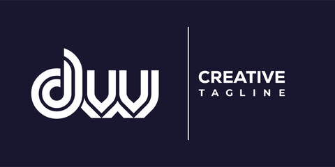 D and W logo design. DW abstract Letters Logo Monogram. This logo design is the process of creating a visual symbol that represents a brand, company, or individual.