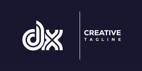 D and X logo design. DX abstract Letters Logo Monogram. This logo design is the process of creating a visual symbol that represents a brand, company, or individual.