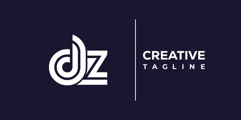 D and Z logo design. DZ abstract Letters Logo Monogram. This logo design is the process of creating a visual symbol that represents a brand, company, or individual.