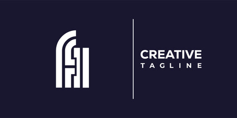 F and I logo design. FI abstract Letters Logo Monogram. This logo design is the process of creating a visual symbol that represents a brand, company, or individual.
