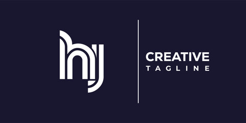 H and J logo design. HJ abstract Letters Logo Monogram. This logo design is the process of creating a visual symbol that represents a brand, company, or individual.