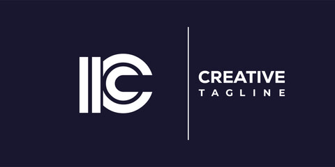 Fototapeta premium I and C logo design. IC abstract Letters Logo Monogram. This logo design is the process of creating a visual symbol that represents a brand, company, or individual.
