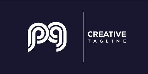 Fototapeta premium P and G logo design. PG abstract Letters Logo Monogram. This logo design is the process of creating a visual symbol that represents a brand, company, or individual.