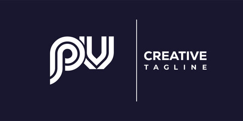 P and V logo design. PV abstract Letters Logo Monogram. This logo design is the process of creating a visual symbol that represents a brand, company, or individual.