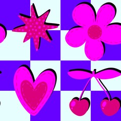 Valentine hearts seamless 14 February love pattern for wrapping paper