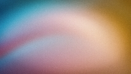 Abstract gradient featuring a soft blend of blue, pink, and gold hues with a grainy texture, perfect for modern 4K backgrounds, wallpapers, and banners