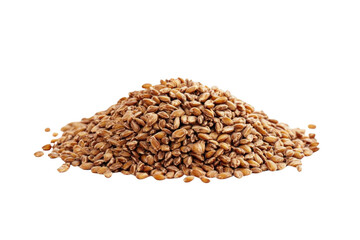 Obraz premium Spilled Brown Grains - A Pile of Transparent Object Seeds in Focus