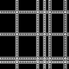 Black and white film strip seamless background. Vector illustration. EPS 10 for interior design and views, as well as for prints in abstract black and white style
