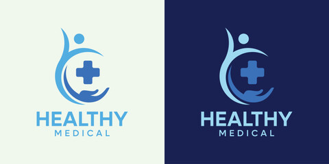 Medicine Caduceus pharmacy hospital clinic cross logo template design