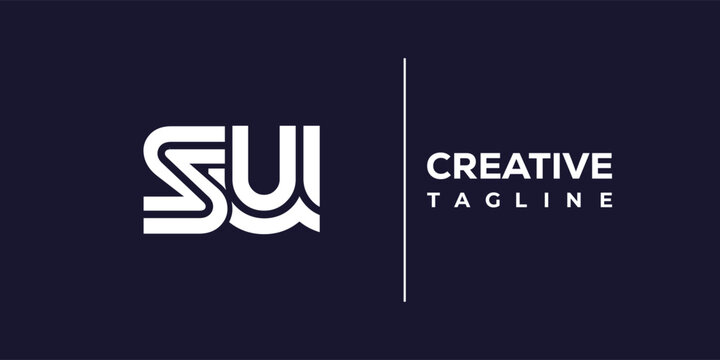 S and U logo design. SU abstract Letters Logo Monogram. This logo design is the process of creating a visual symbol that represents a brand, company, or individual.