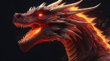 Dragon breathing fire