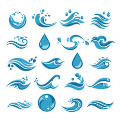Obraz premium Water Design Elements. Can be used as icon, symbol and logo design.