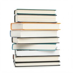 stack of books isolated