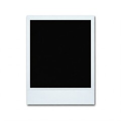 Blank instant photo frame mockup isolated on white for photography portfolio display, nostalgic social media branding, and vintage picture template