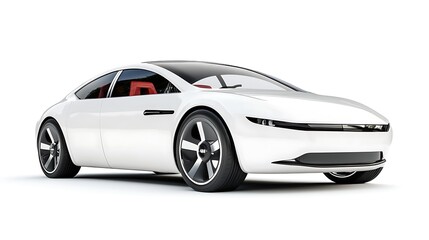 Electrical car - isolated on white background