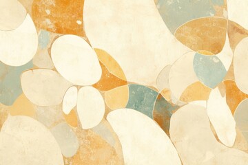 Abstract design with soft shapes and warm colors for artistic use.