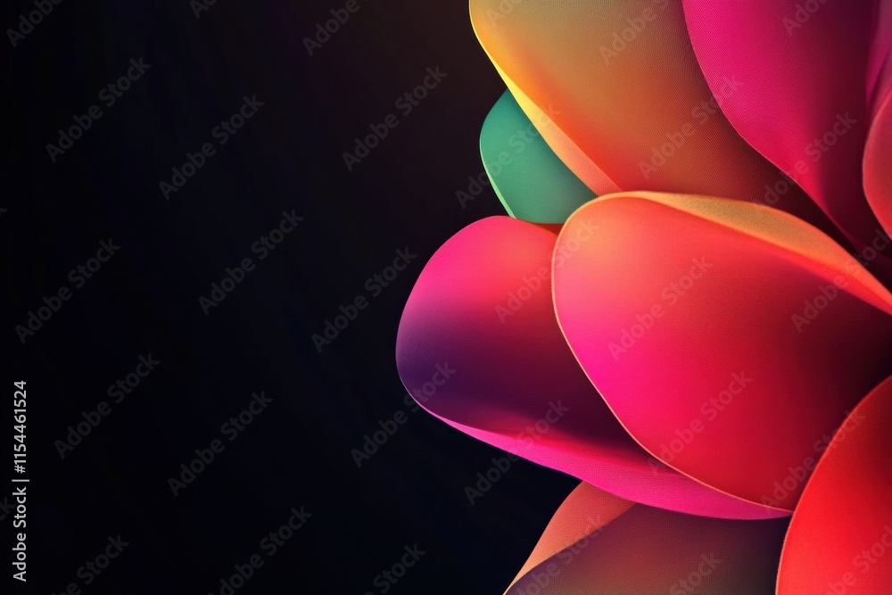 Poster colorful light streaks create an abstract visual experience in a dark environment depicting vibrant 