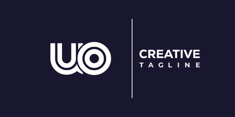 U and O logo design. UO abstract Letters Logo Monogram. This logo design is the process of creating a visual symbol that represents a brand, company, or individual. © Mahamud