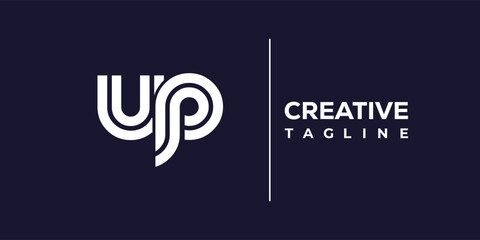 U and P logo design. UP abstract Letters Logo Monogram. This logo design is the process of creating a visual symbol that represents a brand, company, or individual.