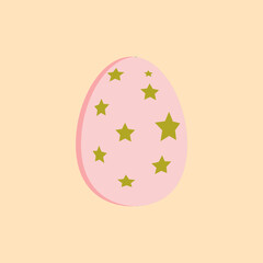 Easter egg icon. Happy Easter decorating icon. Vector illustration. Star Easter egg