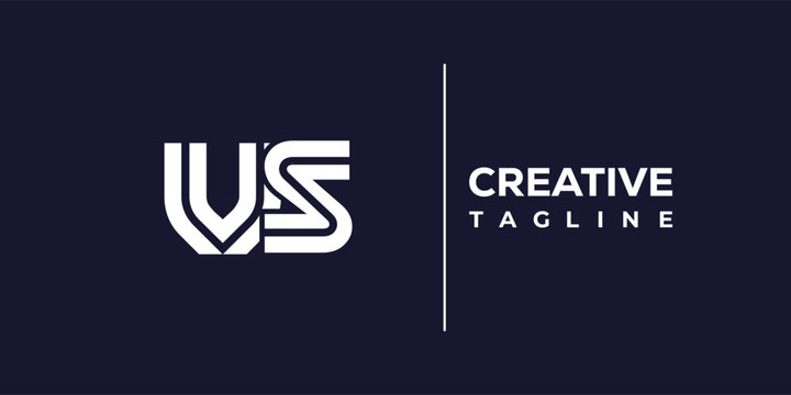 V and S logo design. VS abstract Letters Logo Monogram. This logo design is the process of creating a visual symbol that represents a brand, company, or individual.