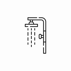 shower bathroom icon sign vector