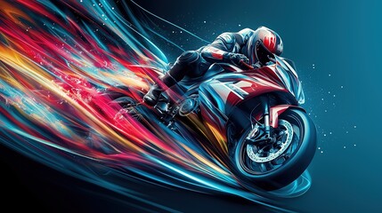 Obraz premium Sport motorcycle abstract background