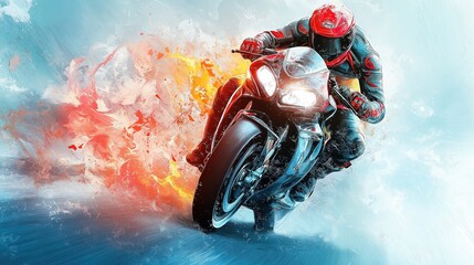Sport motorcycle abstract background