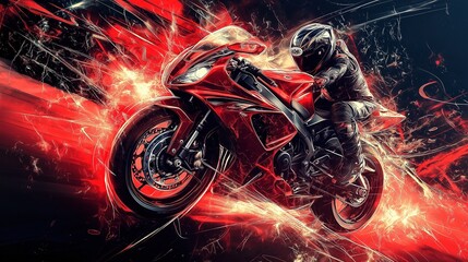 Sport motorcycle abstract background