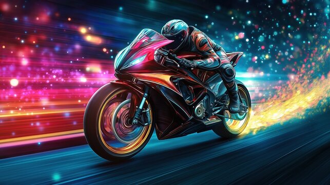 Sport motorcycle abstract background