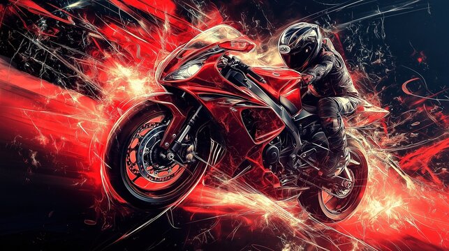 Sport motorcycle abstract background