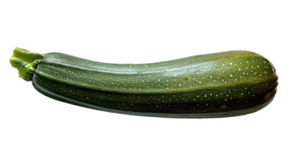 Fresh cutted zucchini isolated on a white background. Design element for product label.