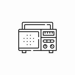 old radio tuner icon sign vector