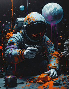 Astronaut images created with artificial intelligence