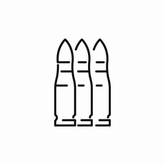 bullets ammo icon sign vector