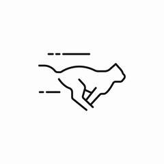 cheetah fast running icon sign vector