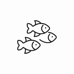 fish school icon sign vector