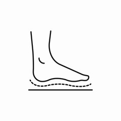 flat feet icon sign vector