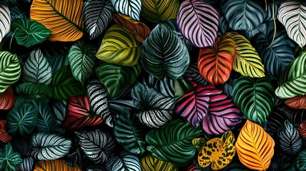   A close-up of diverse plants with varying leaf shades adorns the top and bottom of the image