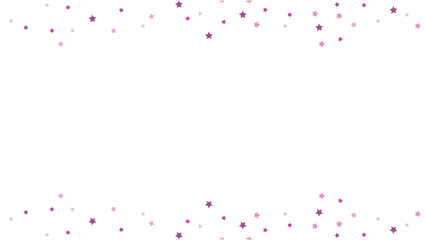 ピンクの星柄のシンプルなパーティクル枠