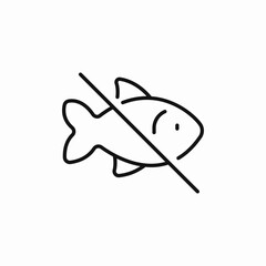 sea fishing prohibited icon sign vector