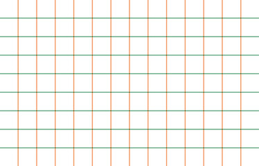 シンプルな2色のグラフチェック柄（オレンジ✕グリーン）、ラインチェック、ウィンドウペン、方眼、背景素材