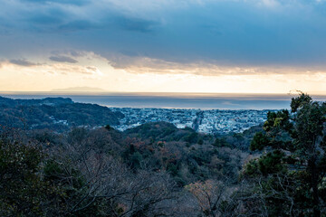 鎌倉2412　建長寺49　十王岩　夕陽